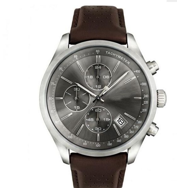 

2018 men's grand prix chronograph watch 1513476, Slivery;brown