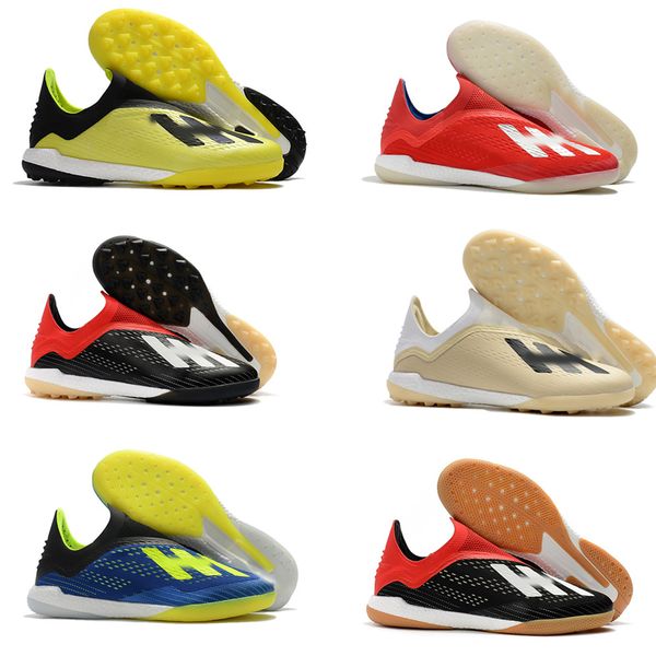 

new 2019 mens indoor soccer shoes x tango 18.3 ic in tf chaussures de football boots x 18 soccer cleats size 39-45 cheap, Black