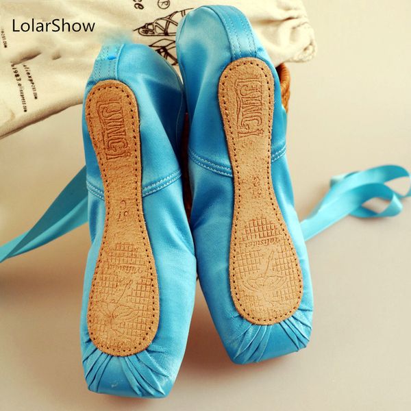 

blue ballet dance pointe shoes kids ballet shoes