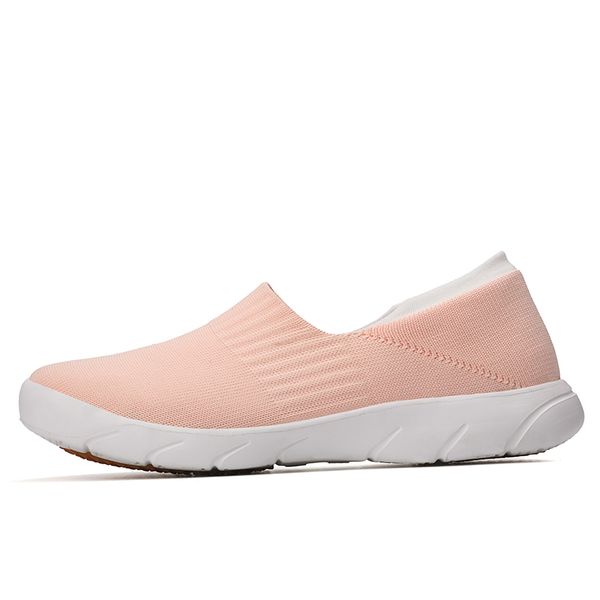 

casual lightweight breathable slip on flat shoes women shallow loafers shoes ladies trainers sneakers 35-42, Black