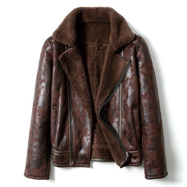 

aboorun mens pilot ma 1 bomber jacket suede jacket thicken fleece warm winter and coat for male r2846, Black
