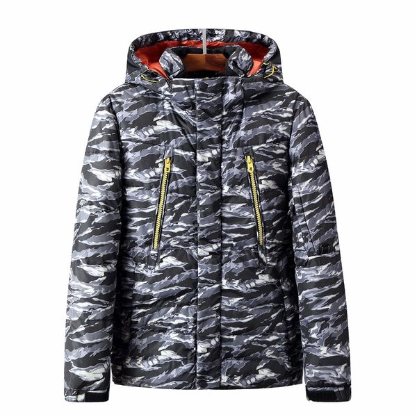 

outdoor heavy down jacket ski suit for men winter sports mountain jacket windproof water reppellency breathable, Black