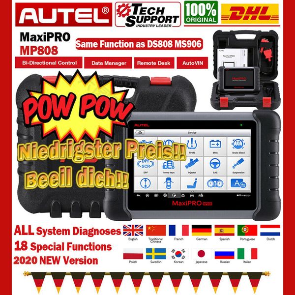 

2020New! Autel авто OBD2 сканер инструмент Diagnosegerät MaxiPRO MP808 новой версии maxidas DS808
