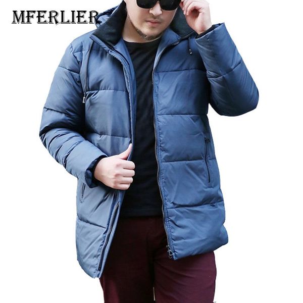 

осень зима мужчины пуховики 5xl 6xl 7xl 8xl 9xl 10xl вес 155 кг большого размера с длинным рукавом keep теплого плюсом размера пальто мужчин, Black