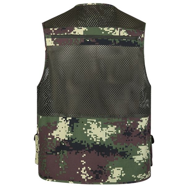 

camouflage 2020 autumn spring clothes sleeveless jacket vest men's pgraphy fish thin waistcoat plus size xl-4xl, Black;white