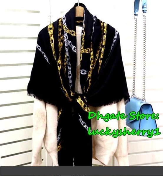 

a01ll-оригинальная упаковка новые классические цветные 3d-принты squire scarves, 100% высший сорт кашемира, размер: 140x140cm .черный шарф, Blue;gray