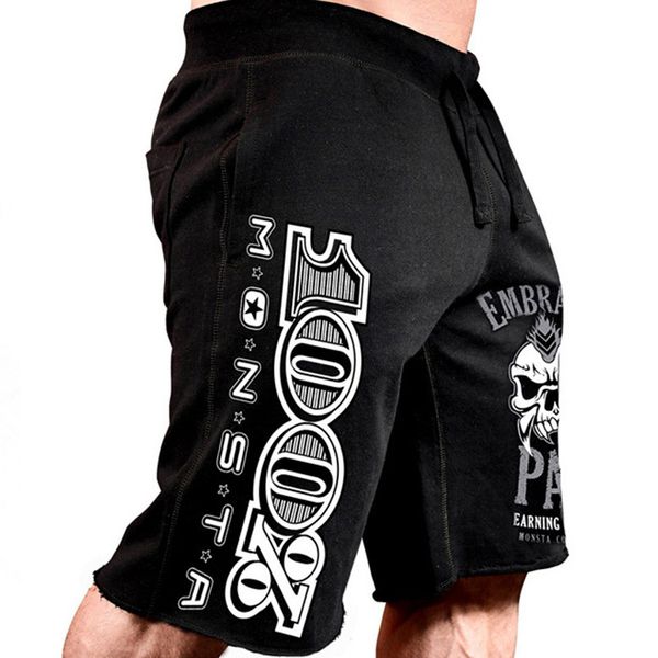 

men shorts loose short trousers fitness bodybuilding jogger mens brand durable sweatpants fitness workout short m-3xl men's clothing, White;black