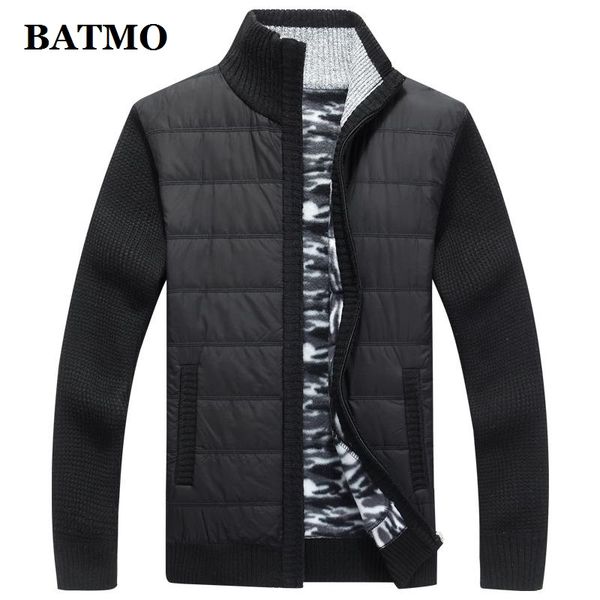 

batmo 2019 new arrival autumn casual black sweater men,men's sweater jackets,plus-size -xxxl 9906, White;black