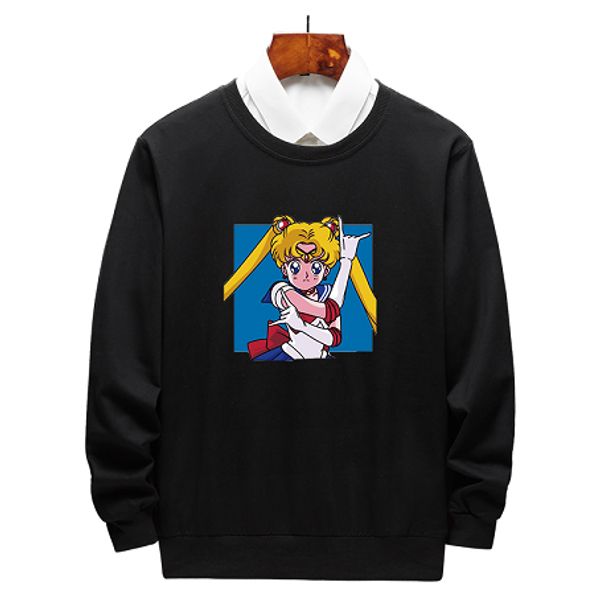

mens womens designer sweatshirt boys solid color womens cartoon print clothes casual hoodies print clothing, Black