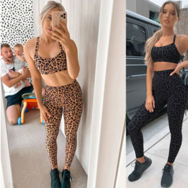 

для женщин йоги костюм новой йоги одежды tight бег фитнес спорт леопардового set дама фитнес одежда двухкусочного sweatsuits 2020 новых, Gray