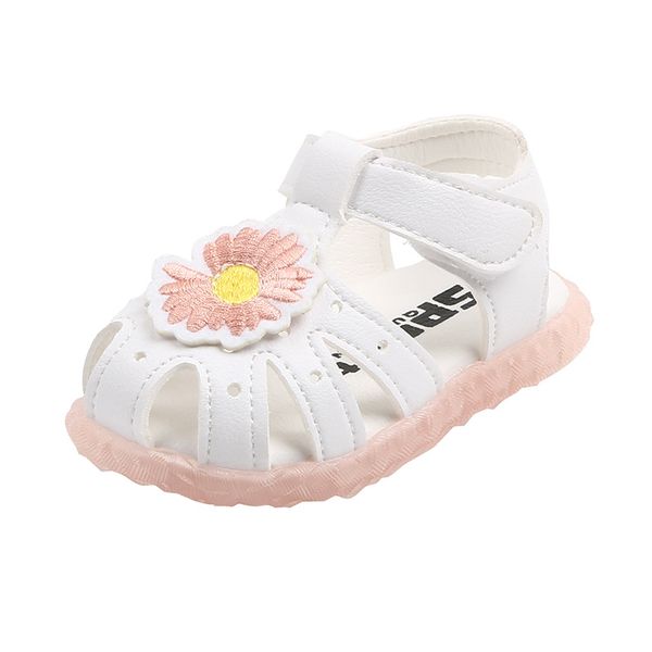 

2020 soft bottom toddler newborn light shoes baby girl summer infant baby girl sandals fashion flowers boys shoe for 6m 1 2 3, Black;red