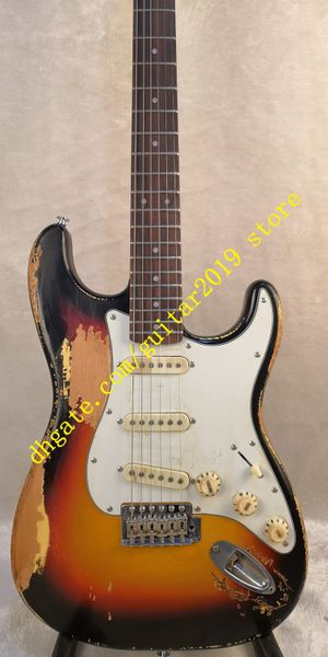 

deluxe series frusciante 1962 sunburst heavy relic electric guitar in stock