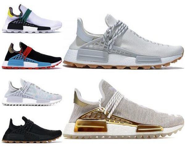 

2020 nmd human race mens running shoes with box pharrell williams sample yellow core black sport designer shoes women sneakers size 36-47