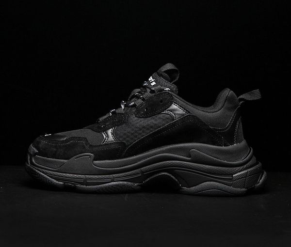 

Balanciaga 2019 luxury bran men's and women's flat-bottomed sports shoes black suede red leggings sneakers 056