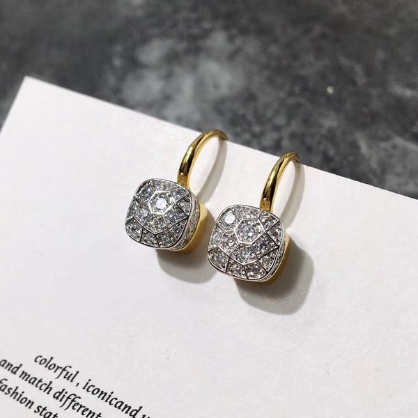 

designer most fashion brand candy stone dangle earrings for women luxury rose gold 585 silver jewelry mix your own style bijoux