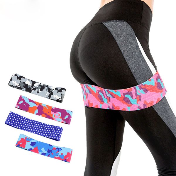

hip resistance band fitness equipment printed pattern booty exercise fitness elastic bands gym women workout colorful