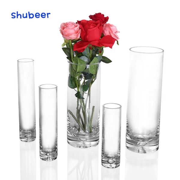 

1pcs small flower vase tall transparent vases for wedding centerpieces home table decoration