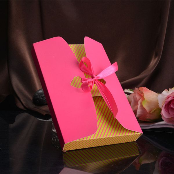 rose red gift box scarf clothing packaging box with ribbon folding paper box for wedding candy paper gifts paper gifts bags from fashiontrend2016 ribbon folding