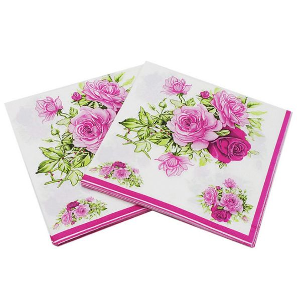 

20pcs 33x33cm lunch decoupage napkins tissue home paper napkin wedding party supplies festive printed