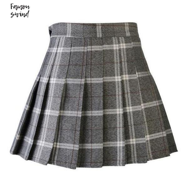 

плед новой юбка лето высокой талия колледж ветер плиссированной короткая карьера нейлон черной длина взрослые женщины рюши юбка, Black