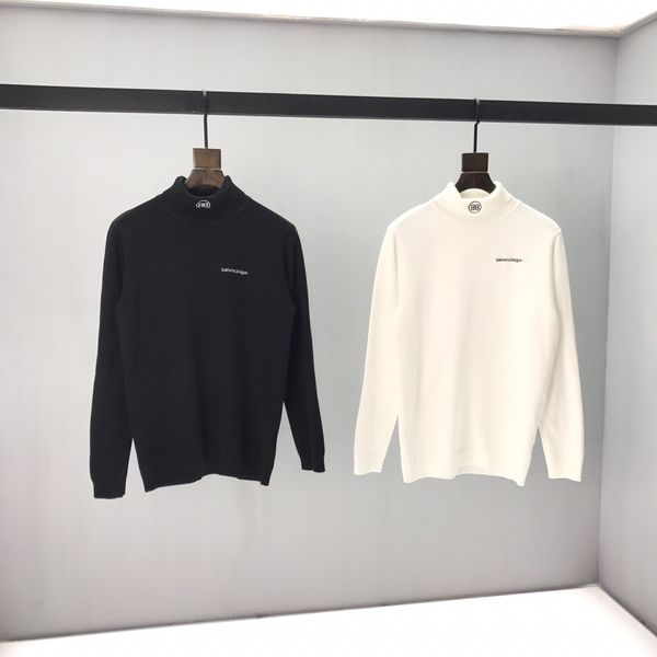 

new type knitted sweater cotton double-sided jacodequard knitted fabric with perfect quality details for men and women partial large 094, White;black