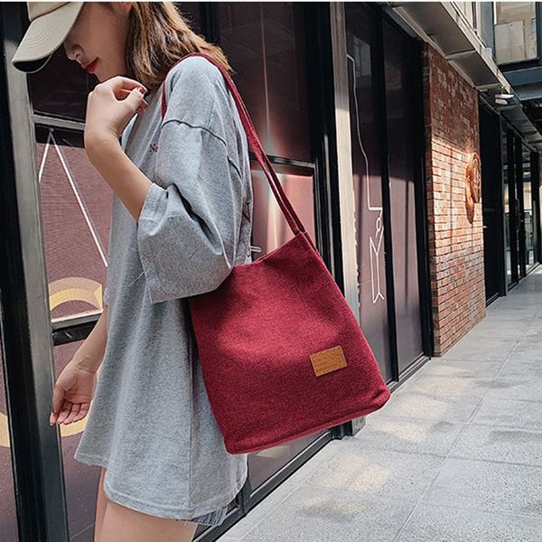 

women's prints tote bags fashion linen bag sleek large capacity ladies shopping bag vintage bucket shoulder bags high quality