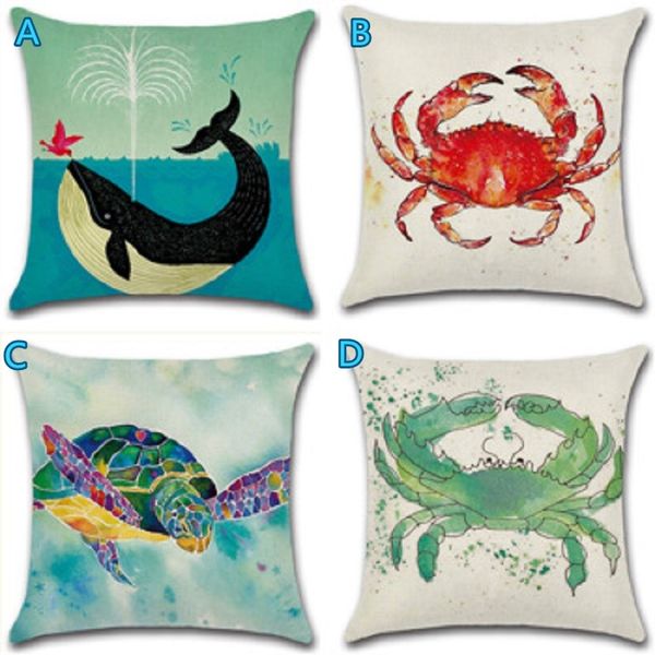 Free Customized New Pillow Cover Hot Cotton Cushion Cover Marine