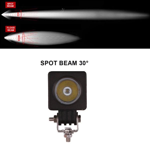 

engineering lamp work light auto led 10w square off-road spot/flood car
