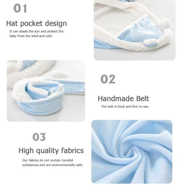 

детские спальный мешок толстый твердый полиэстер / хлопок и lamb ткани удобная мягкая новорожденные пеленальный младенческая коляски одеяло