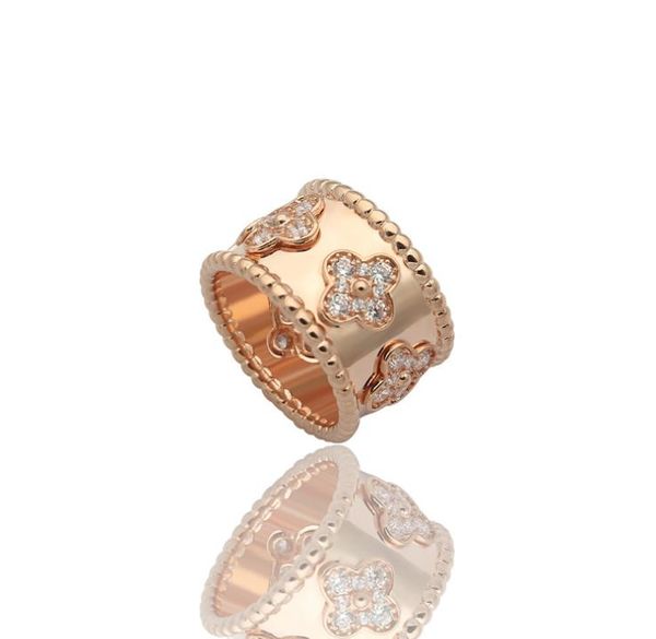 

brass ornament wide face kaleidoscope full diamond ring 18k rose gold diamond ring female rose gold ring, Silver