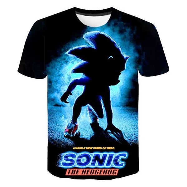 

дети / adult симпатичного мультфильма sonic the hedgehog 3d printed t shirt мужчины женщина лето тенниски мальчики девочек подросток fortnit, White;black