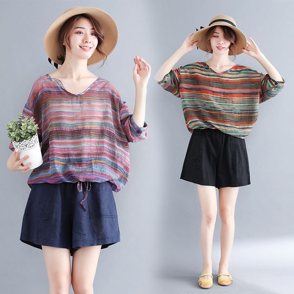 

p shoot fat mm large size casual loose-fit shirt, White