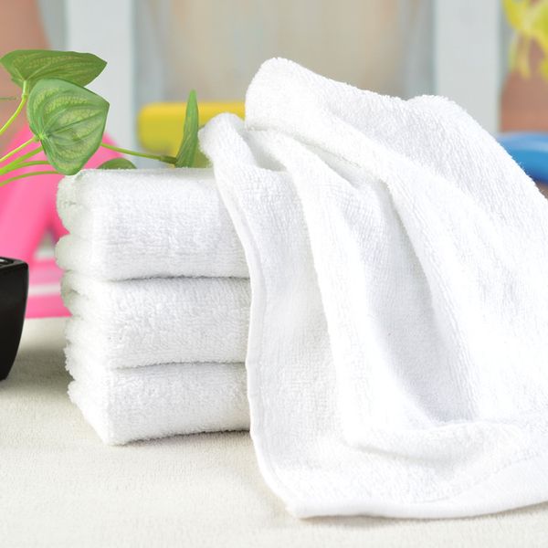

5pcs/lot 30*60cm new cotton hand bath towel washcloths salon spa l beach white p10