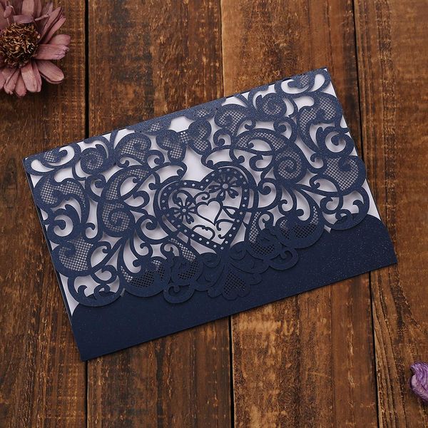 

20pcs wedding invitation card laser cut love romantic invitation cards with inner sheets birthday party anniversary supplies