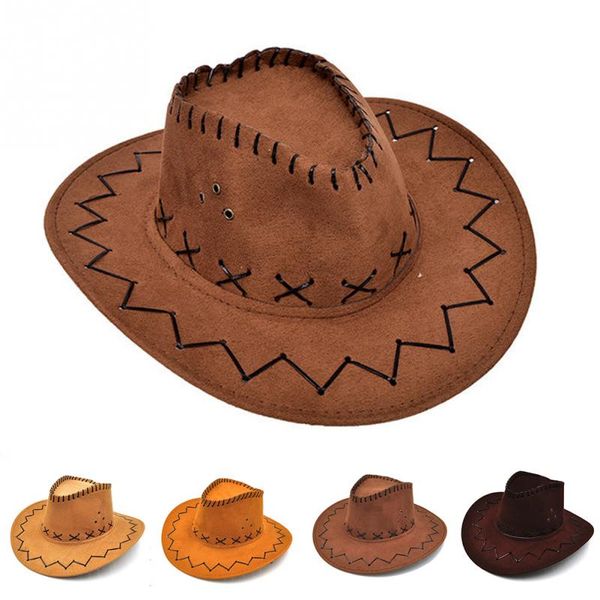

fancy cowboy hats kids vintage wide brim headwear cap western cowboy hat fashion boys girls jazz cap spring & summer hat