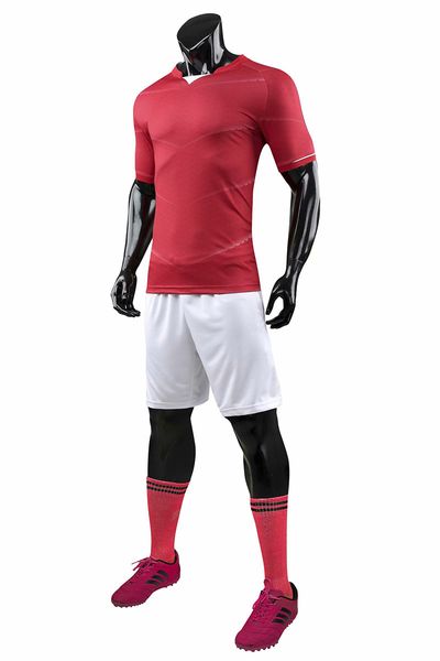 

2019 men training football sets with shorts uniforms reversible football jerseys for that home and away look kits sports b25-11, Black;red