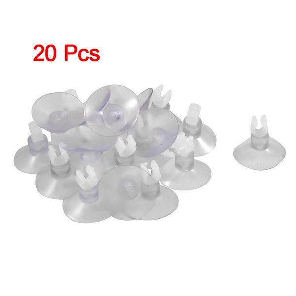 

20pcs aquarium clear suction cup airline tube holders clips clamps