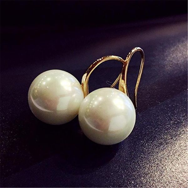 

woman girl fine large pearl earrings female new korean hanging earring lady jewelry jewelry high-grade elegant brincos fd, Silver