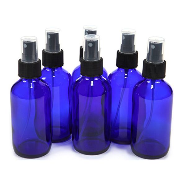 Espessura 30 ml 1 oz azul cobalto névoa fina atomizador garrafa de vidro spray recarregável perfume garrafa vazia vidro para aromaterapia óleo essencial