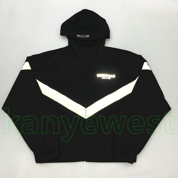 

essentials fear of god fog essentials 3m reflective ветровка с капюшоном куртки мужчины женщины est повседневный street hip hop coat мода ве, Black;brown