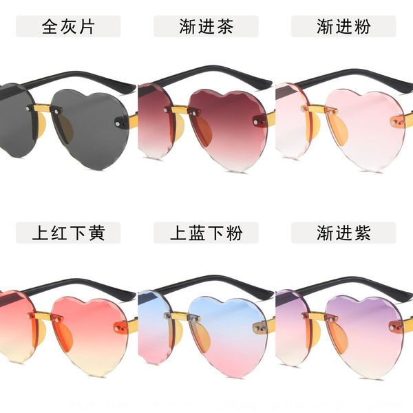 

children's sun love baby's cute big frame glasses sunglasses heart sunglasses, Blue