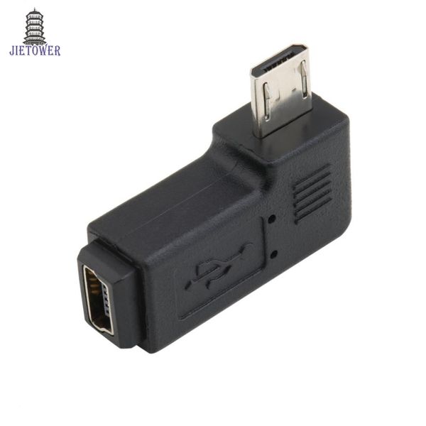 

5pin female sb mini to micro 5pin male 90 degree angle right adapter converter promotion ing