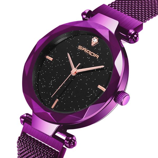 

sanda women casual watch quartz watches waterproof stainless steel strap p252, Slivery;brown