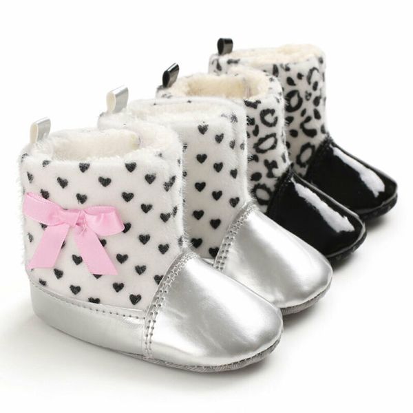 

fashion newborn baby booties boy girl crib pram shoes winter soft snow boots prewalker, Black;grey