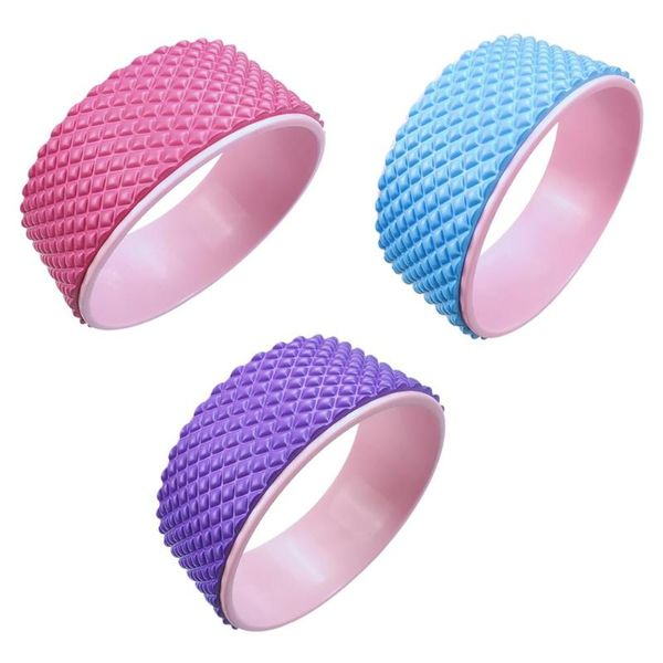 

new yoga pilates circle wheel tpe yoga fitness roller waist shape pilates ring bodybuilding fitness roller back training tool