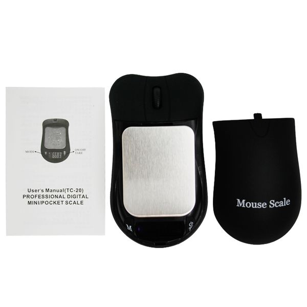 Digitale Maus Schmuckwaage Schwarze Taschengröße elektronischer LCD-digitaler persönlicher Präzisions-Schmuckskala, Diamantgold-Balance Gewichtskalen