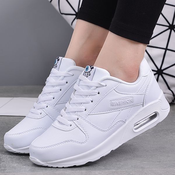 

women trainers running shoes pu leather white fashion sneakers sneakers ladies outdoor sport shoes breathable air cushion