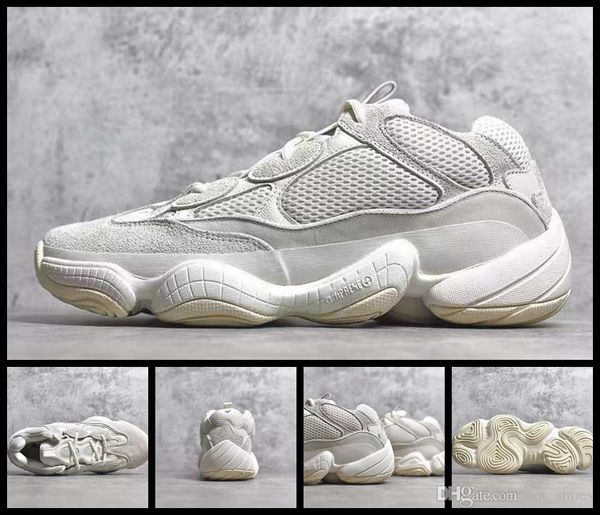 

новые bone white desert rat kanye west 500 мужской дизайнерский кроссовки для бега женские utility black blush salt кроссовки кроссовки крос
