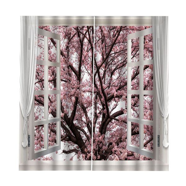 

2 panel waterproof 3d curtain drapes for living room bedroom window style_i