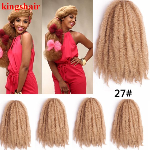 2019 Marley Braids Hair Extension Synthetic Ombre Red Gray Afro